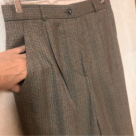 Vintage Works Connection Petite gray tone wool trousers high waisted S/M - Picture 1 of 5